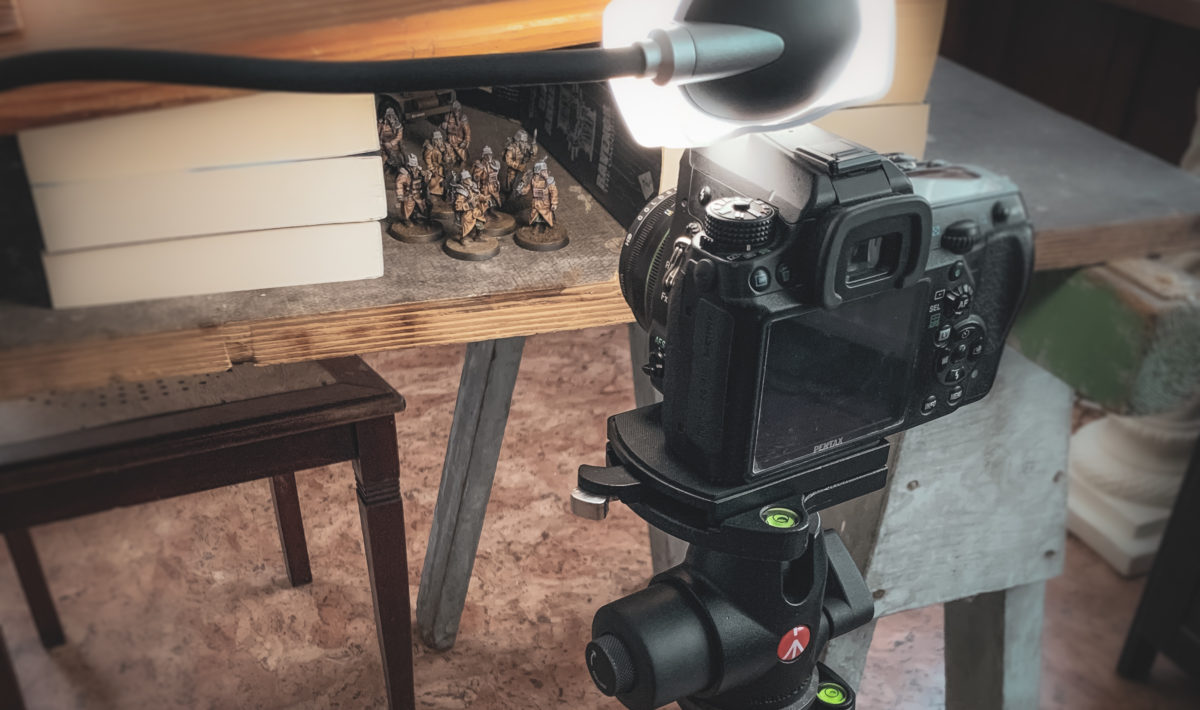 Camera setup with tripod