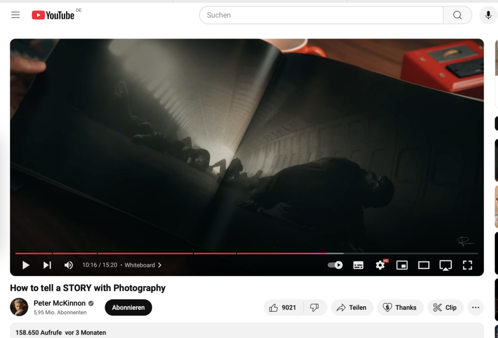 Jeff Bridges' Widely photograph, screenshot from a Peter McKinnon video